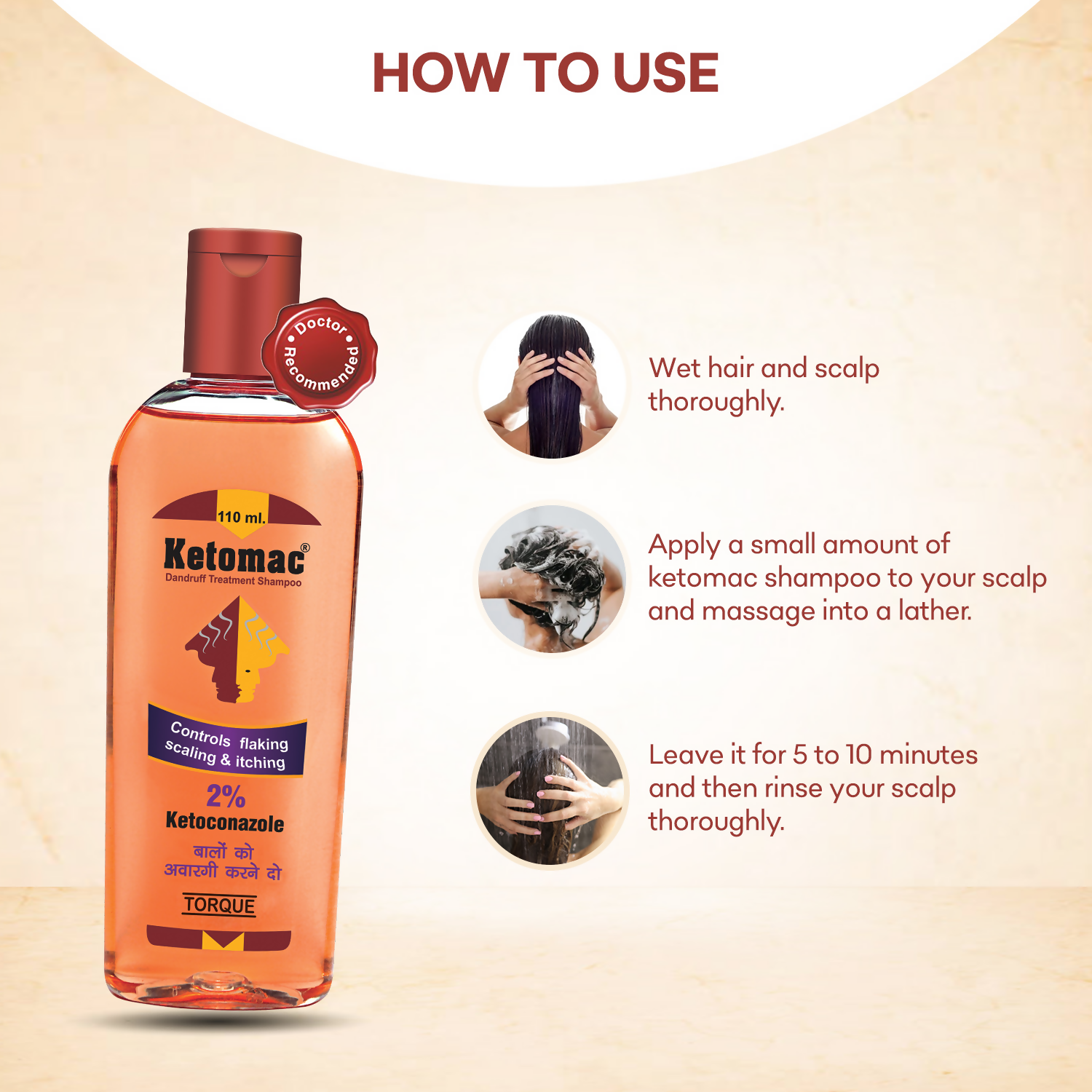 Ketomac 2% Dandruff Treatment Shampoo, 110 ml