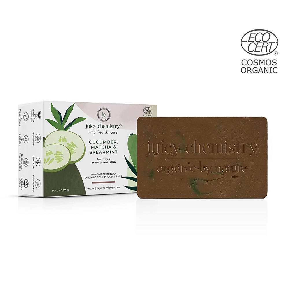 Juicy Chemistry Cucumber, Matcha & Spearmint Soap For Oily & Acne Prone Skin