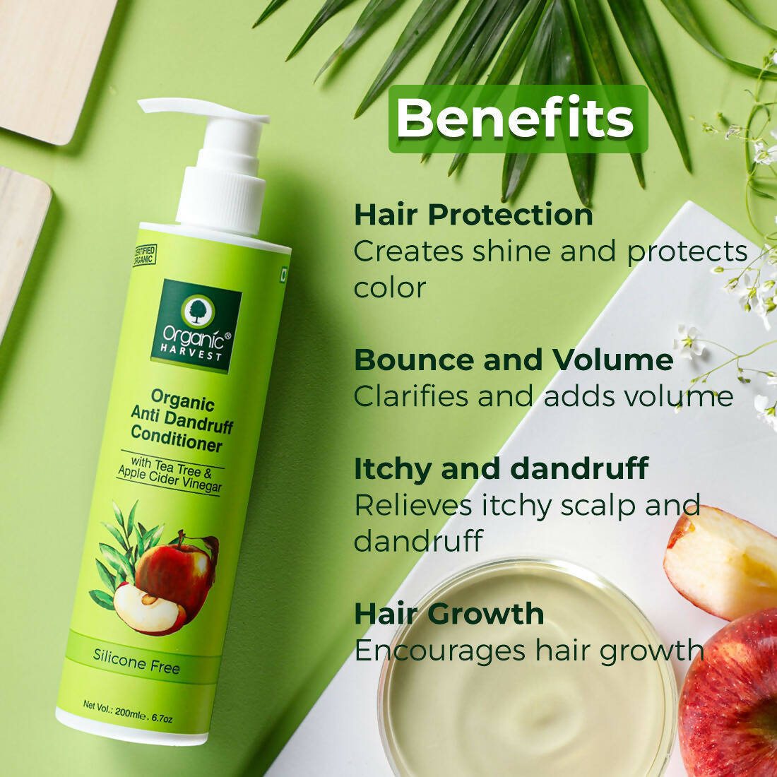 Organic Harvest Organic Anti Dandruff Conditioner With Tea Tree & Apple Cider Vinegar