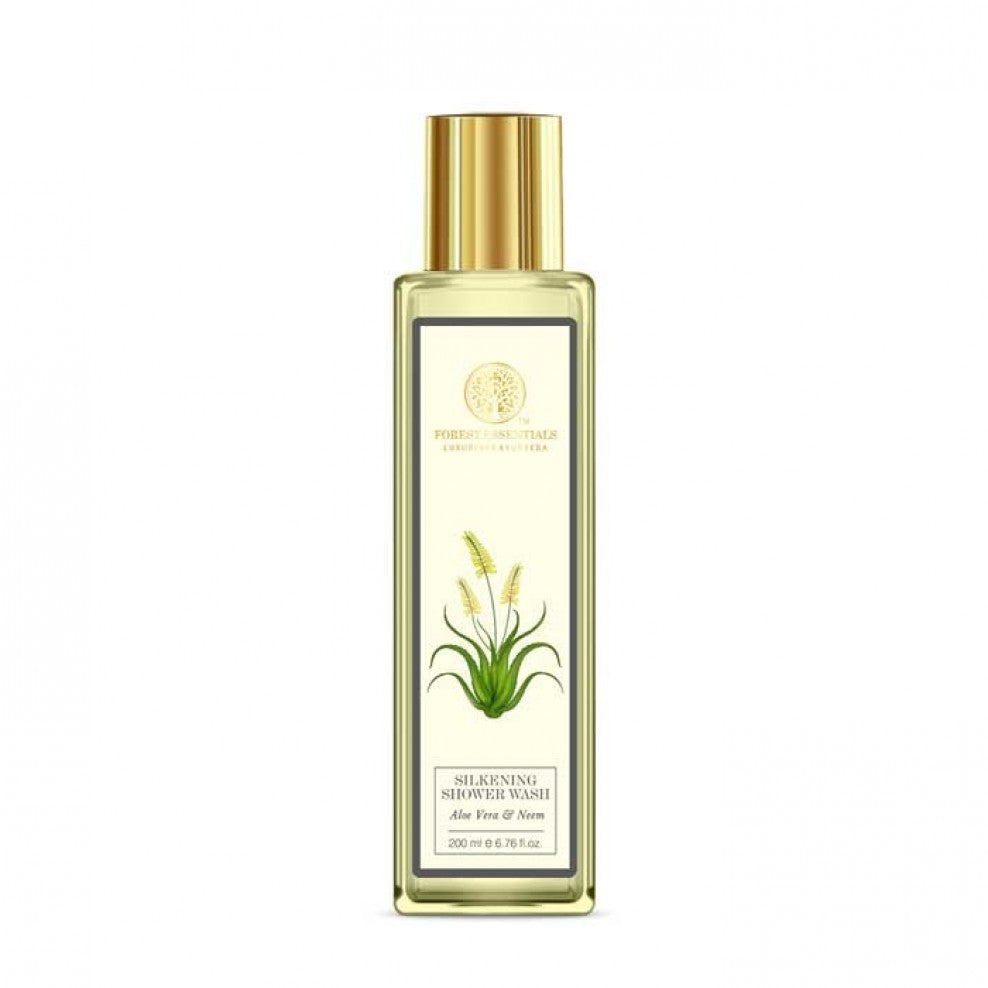 Forest Essentials Silkening Shower Wash Lime Saffron Oudh | Ayurvedic Natural Body Wash for Soft & Smooth Skin