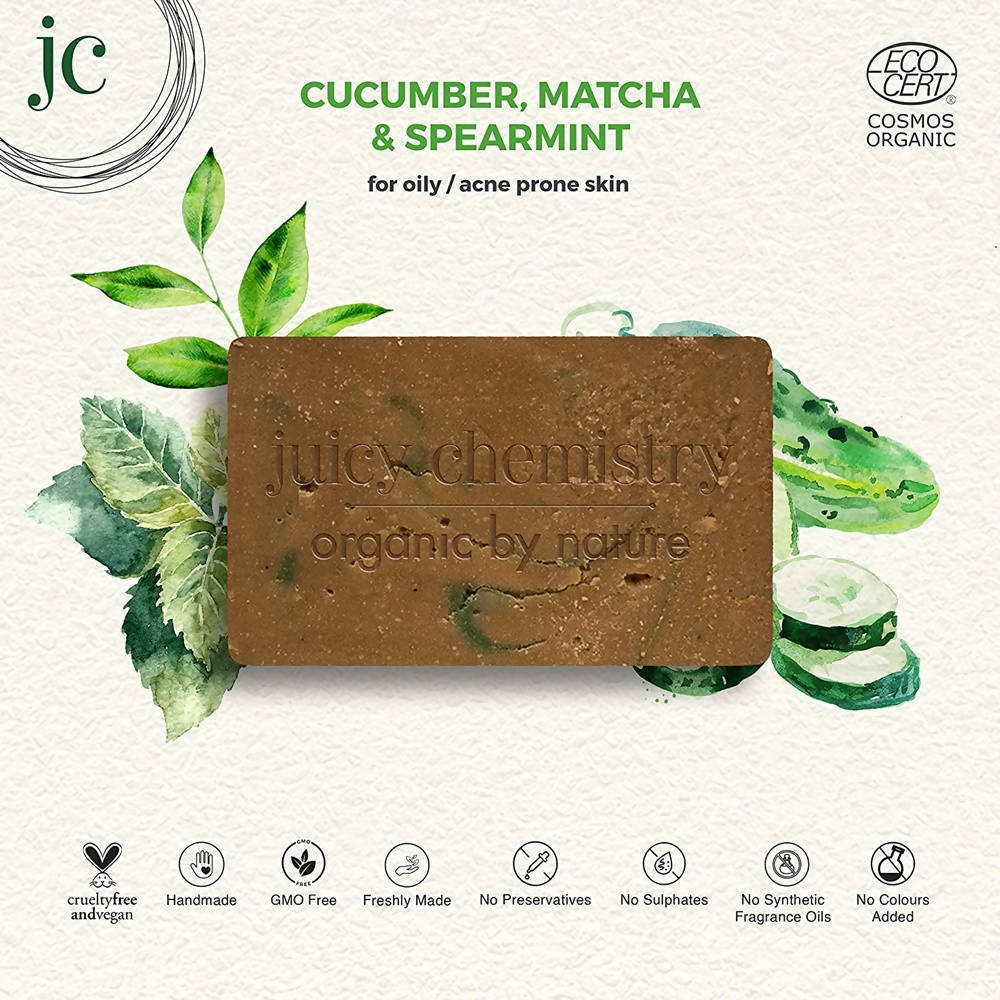 Juicy Chemistry Cucumber, Matcha & Spearmint Soap For Oily & Acne Prone Skin