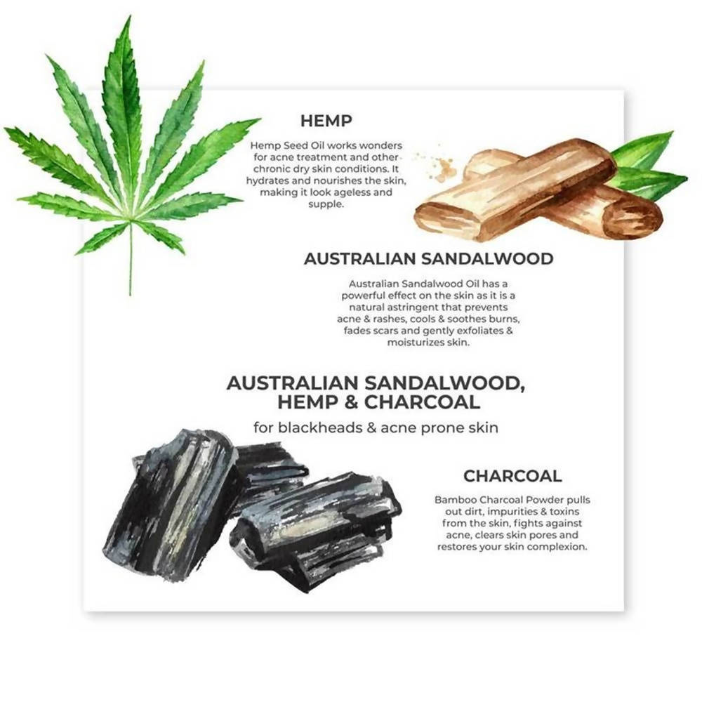 Juicy Chemistry Australian Sandalwood, Hemp & Charcoal Soap For Cold Pressed