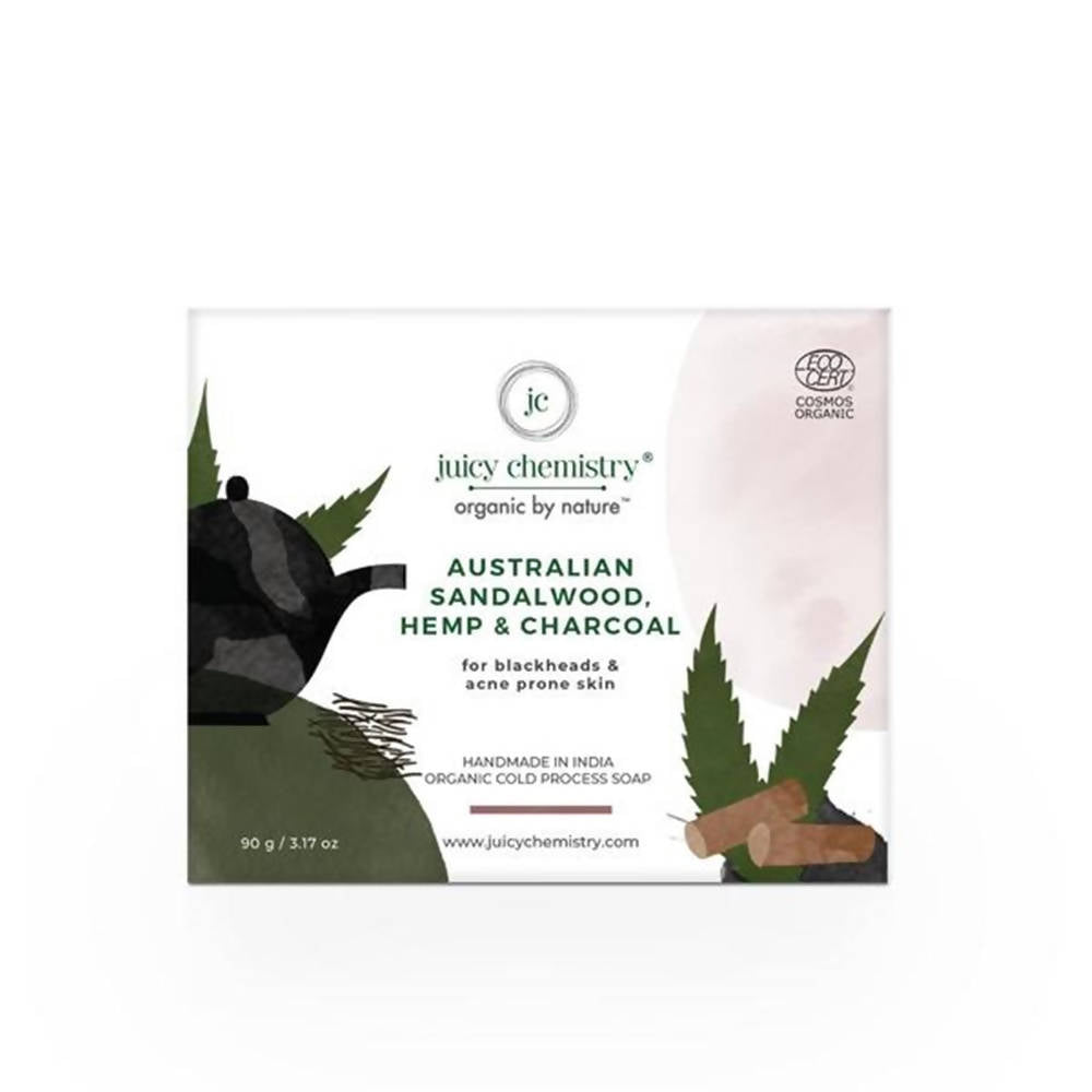 Juicy Chemistry Australian Sandalwood, Hemp & Charcoal Soap For Cold Pressed