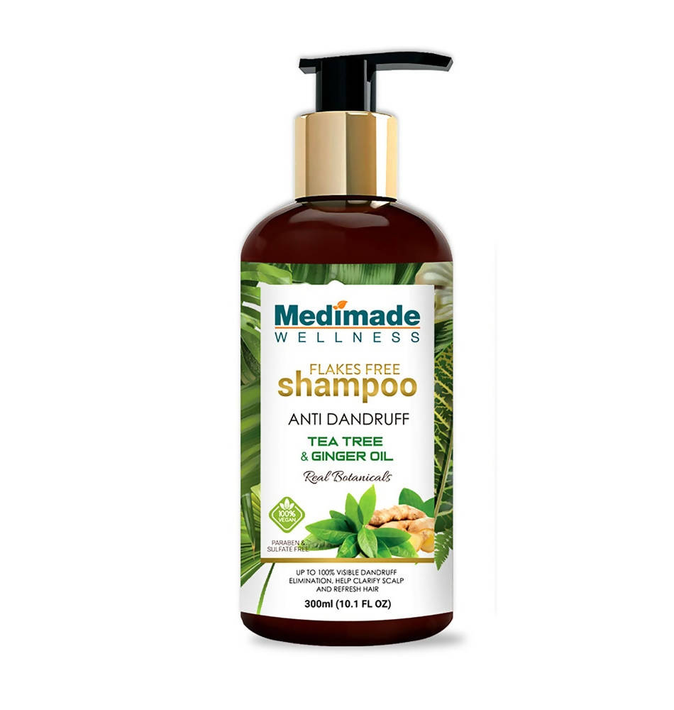 Medimade Wellness Flakes Free Anti Dandruff Shampoo with Tea Tree and Ginger Oil