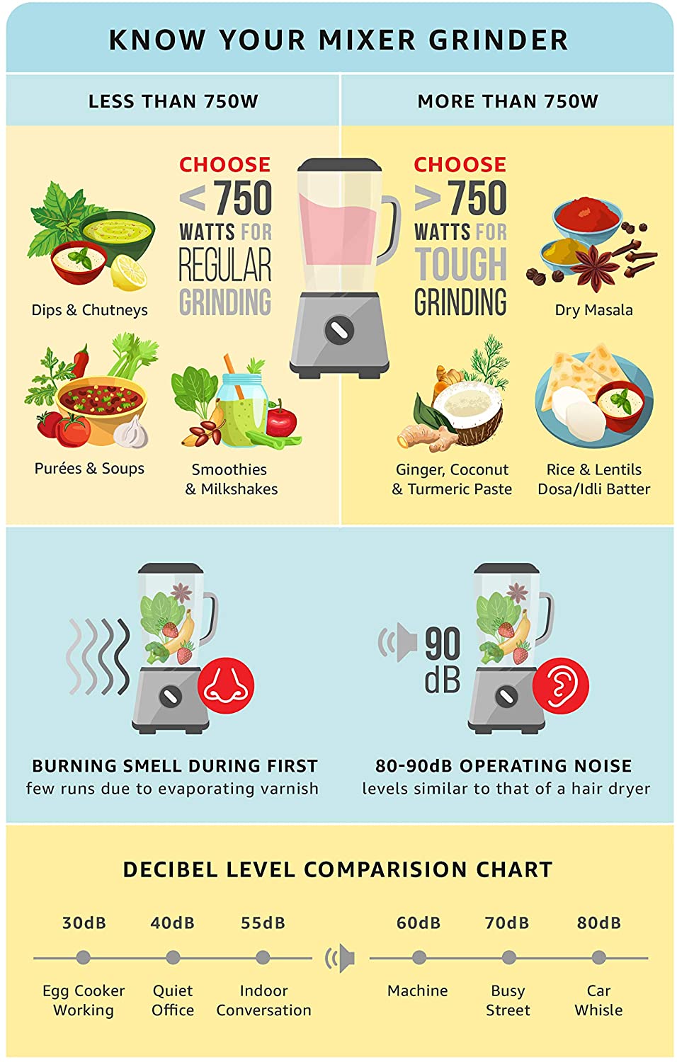 Preethi Eco Plus Mixer Grinder 550w, 110 Volts for USA and Canada