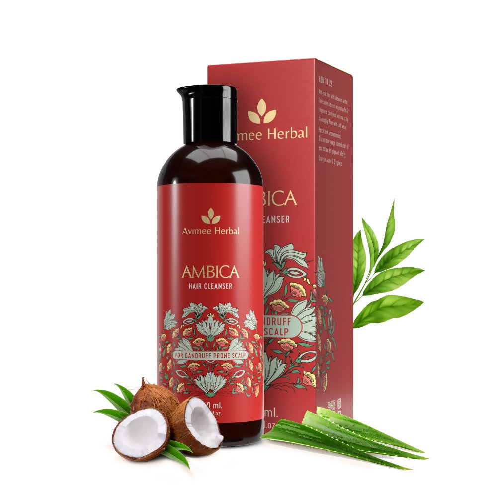 Avimee Herbal Ambica Hair Cleanser Fights Dandruff & Moisturizes Scalp Naturally, With Aloe Vera, Apple Cider Vinegar, Tea Tree, Neem Oil - Vamzn#