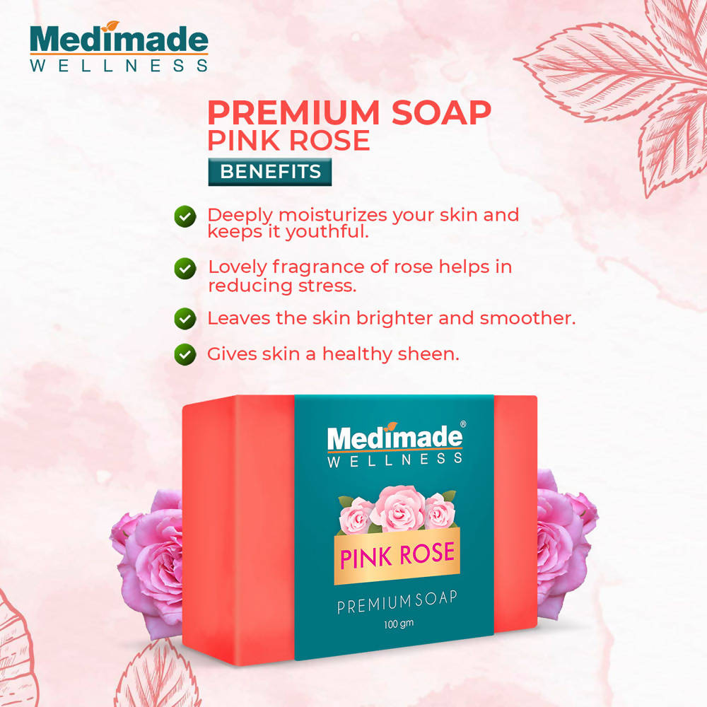 Medimade Wellness Pink Rose Premium Soap