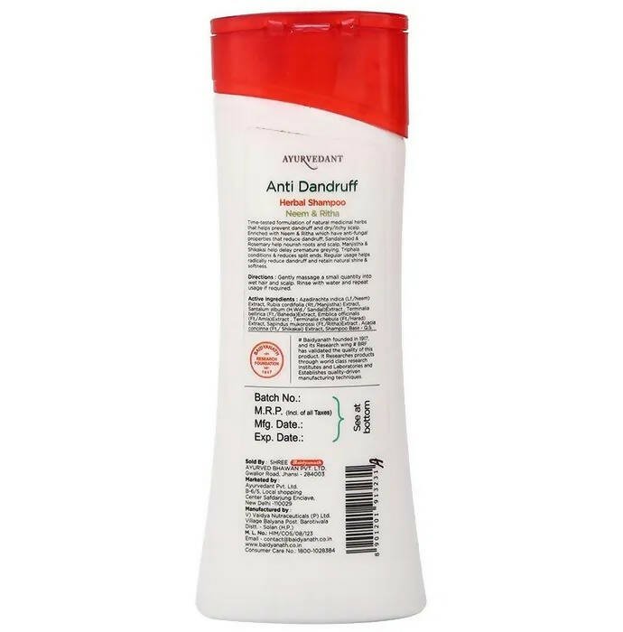 Baidyanath Jhansi Ayurvedant Herbal Anti Dandruff Shampoo - Vamzn#