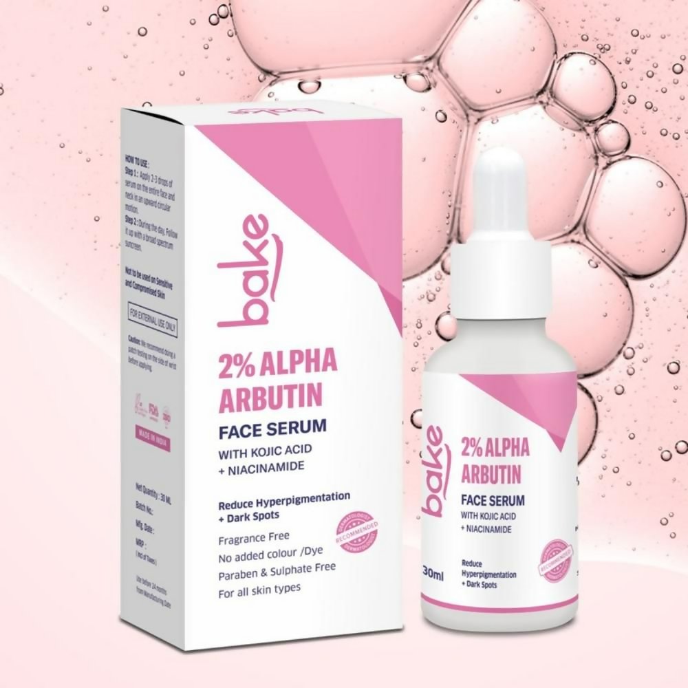 Bake 2% Alpha Arbutin Face Serum With Kojic Acid & Niacinamide - Vamzn#