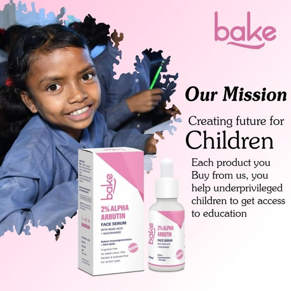 Bake 2% Alpha Arbutin Face Serum With Kojic Acid & Niacinamide - Vamzn#