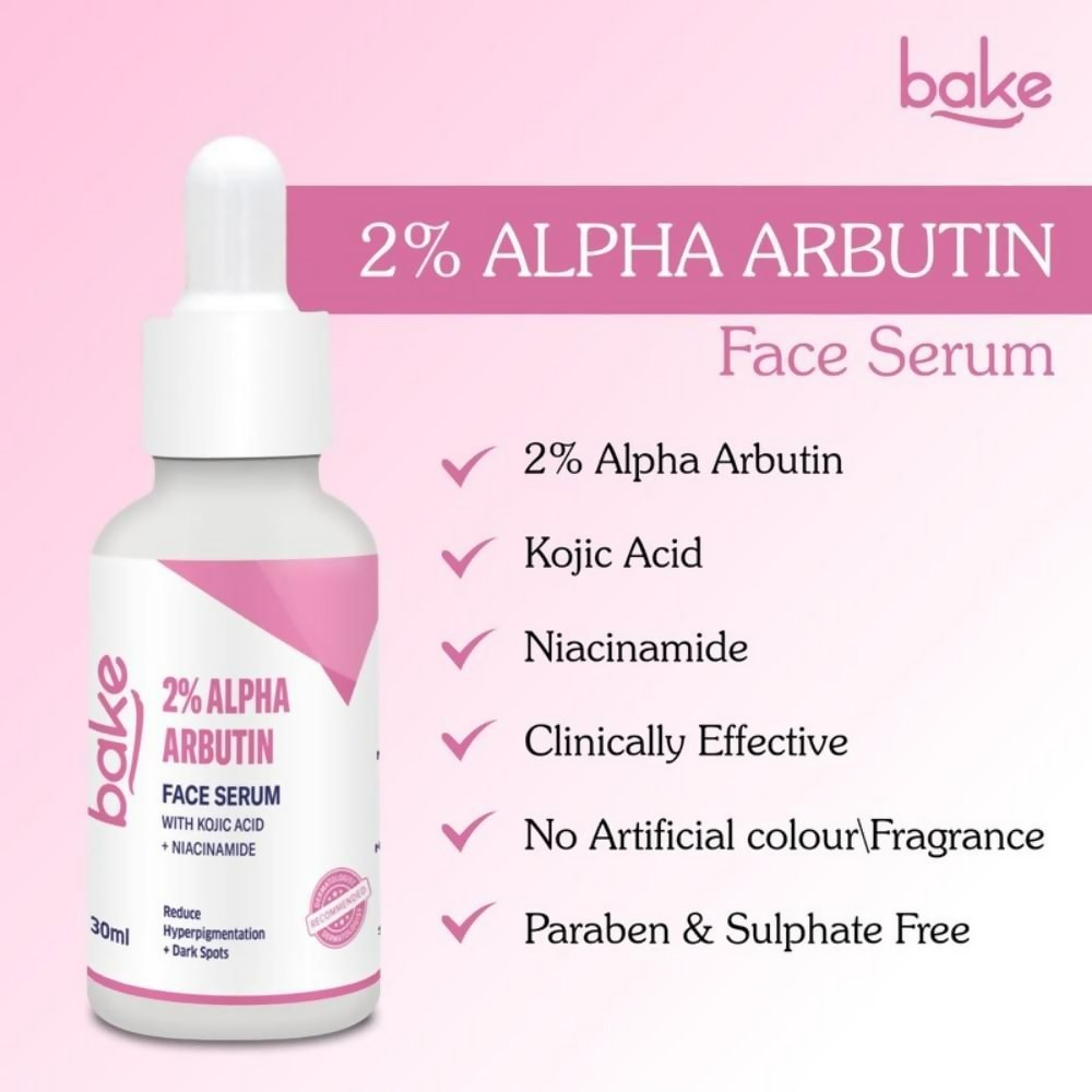 Bake 2% Alpha Arbutin Face Serum With Kojic Acid & Niacinamide - Vamzn#