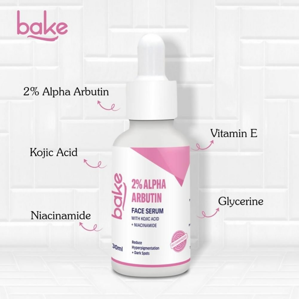Bake 2% Alpha Arbutin Face Serum With Kojic Acid & Niacinamide - Vamzn#