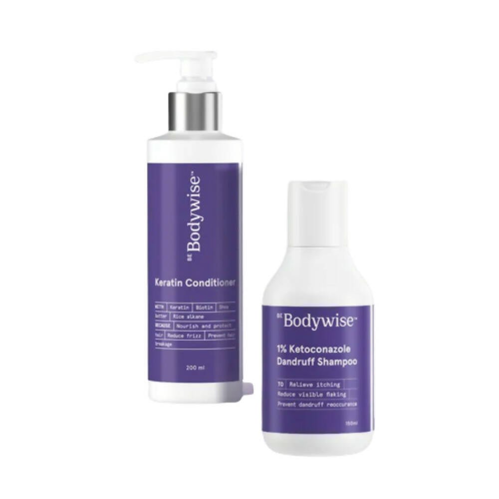 BeBodywise 1% Ketoconazole Dandruff Shampoo and Keratin Conditioner - Vamzn#