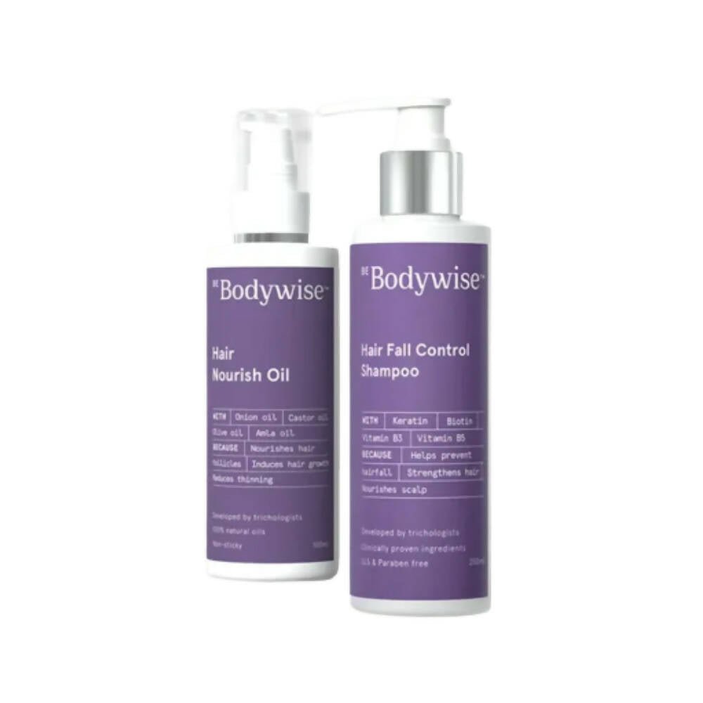 BeBodywise Hair Nourish Oil and Hair Fall Control Shampoo - Vamzn#