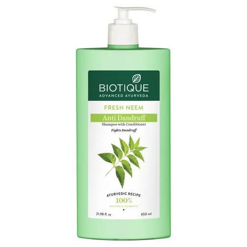 Biotique Fresh Neem Anti - Dandruff Shampoo With Conditioner - Vamzn#