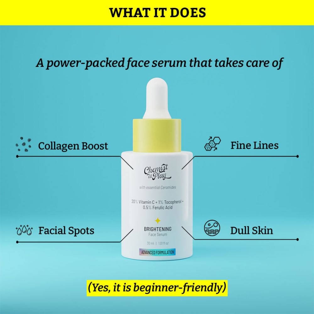 Chemist at Play 10% Vitamin C Skin Brightening Face Serum For Glowing, Radiant Skin - Vamzn#