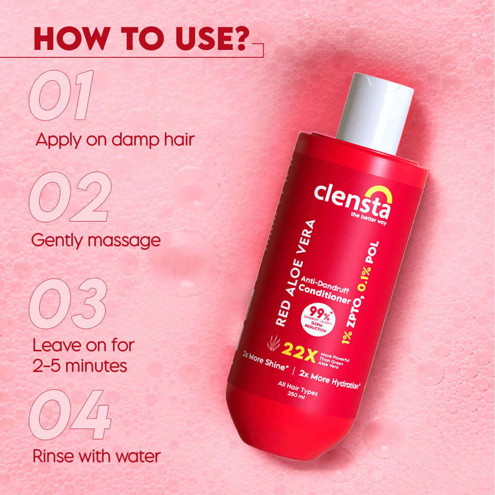 Clensta Red Aloe Vera Anti - Dandruff Conditioner - Vamzn#
