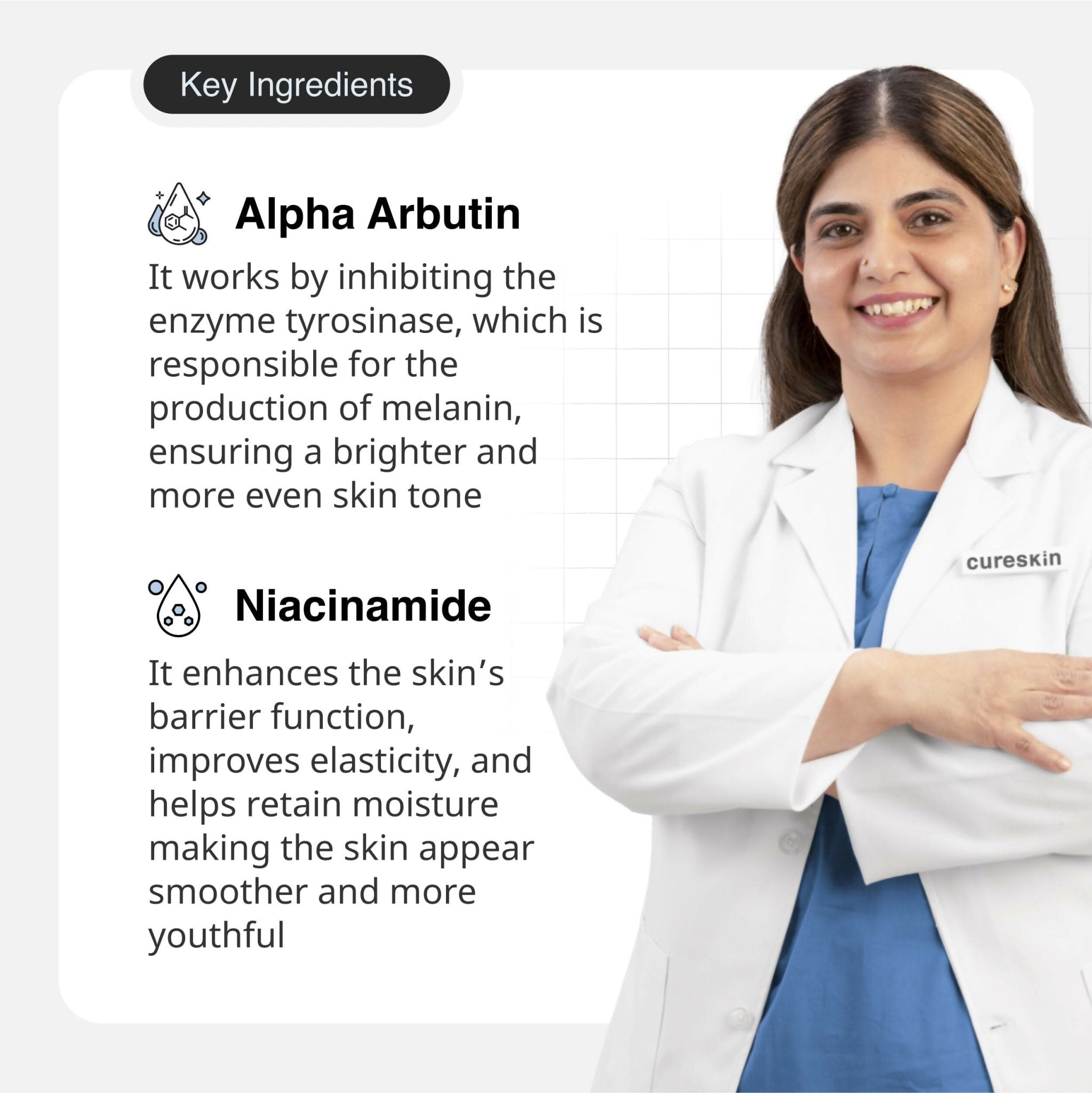 Cureskin Body and Face Tan Corrector - Remove Tan & Achieve Brighter Skin with Kojic Acid, Alpha Arbutin and Niacinamide - Vamzn#