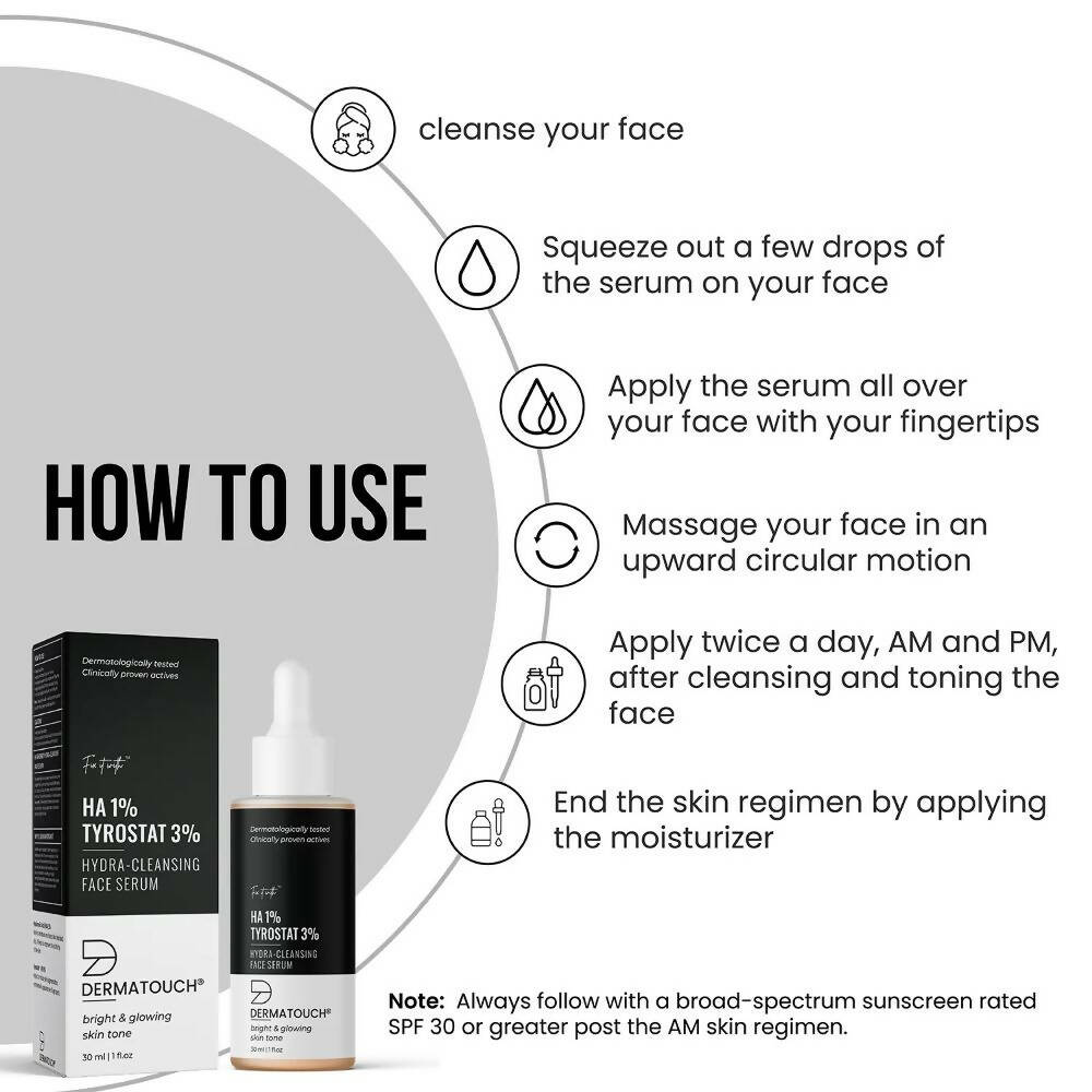 Dermatouch HA 1%, Tyrostat 3% Hydra - Cleansing Face Serum - Vamzn#