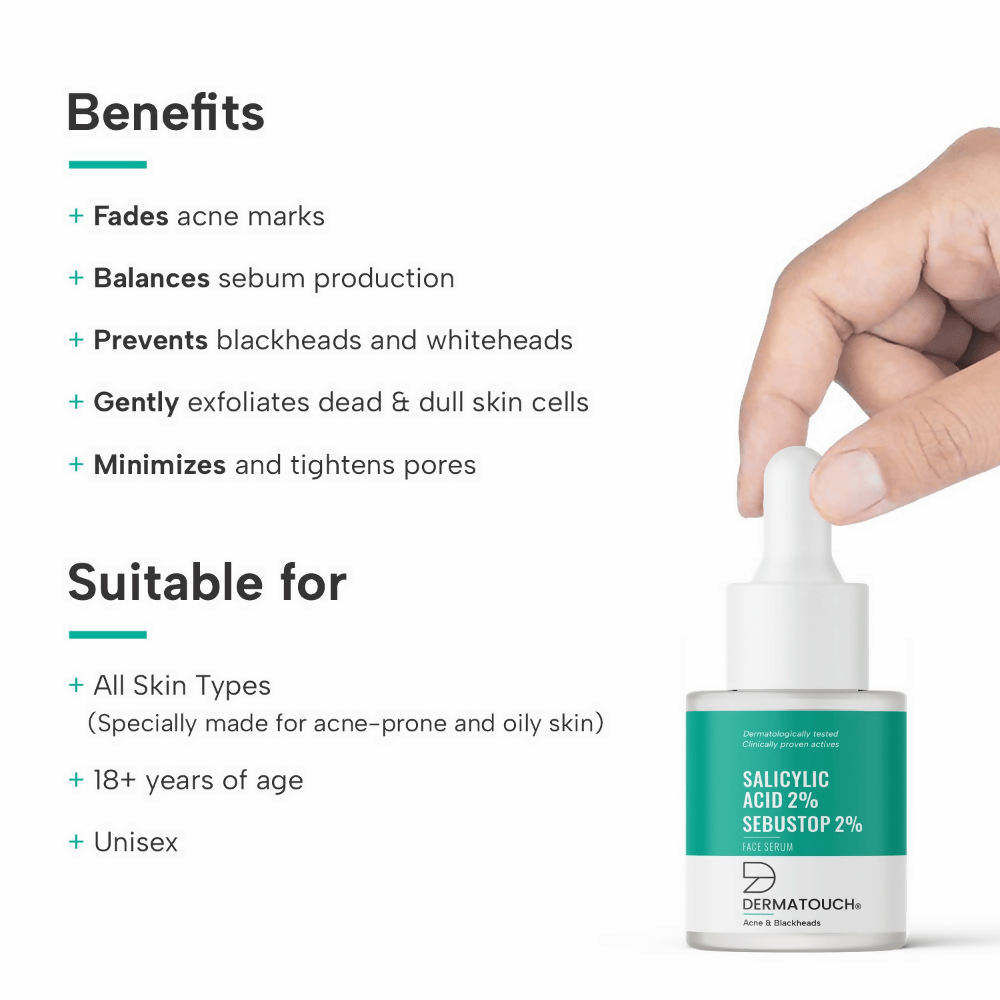 Dermatouch Salicylic Acid 2% Sebustop 2% Face Serum - Vamzn#