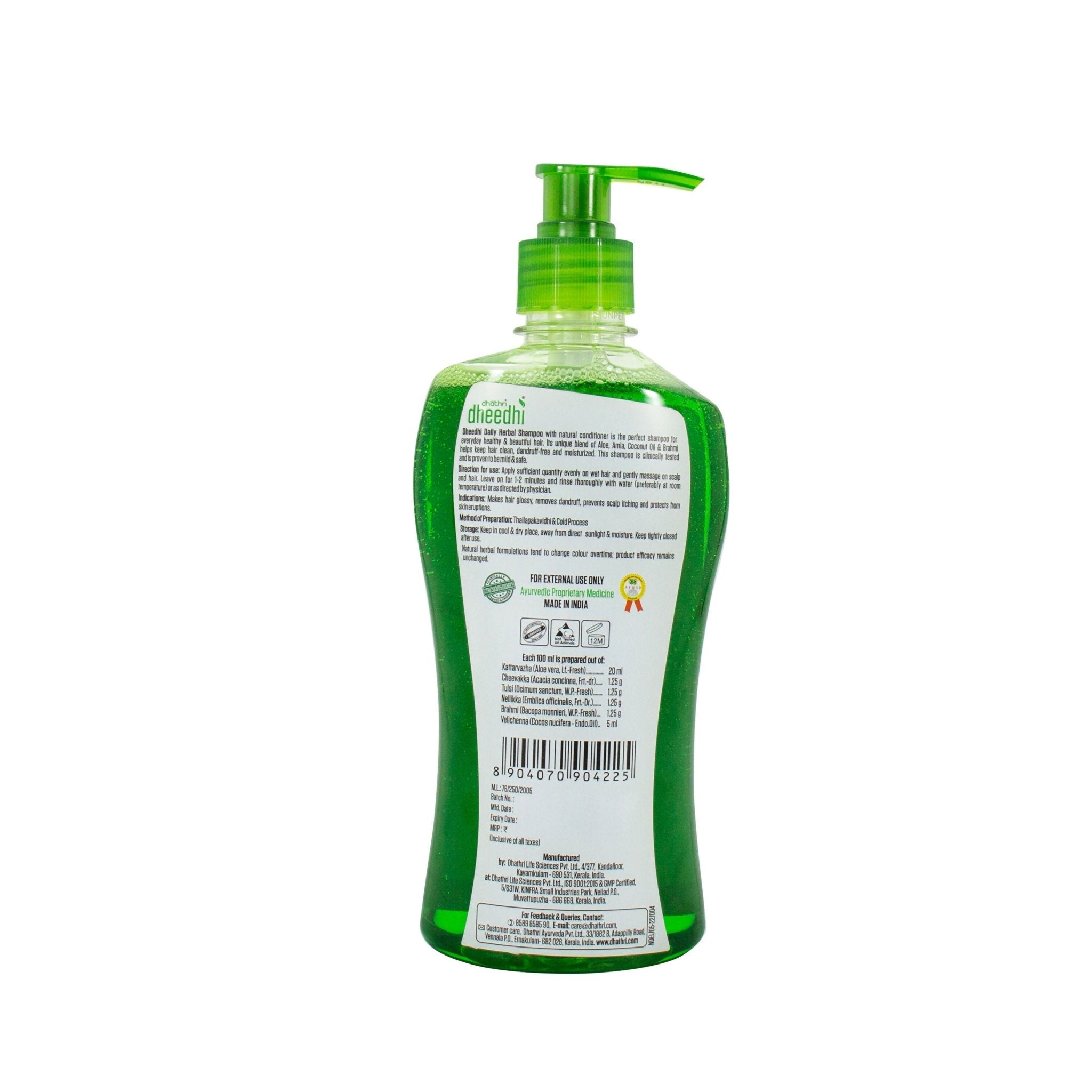 Dhathri Dheedhi Daily Herbal Shampoo To Reduce Dandruff & Promote Hair Growth - Vamzn#