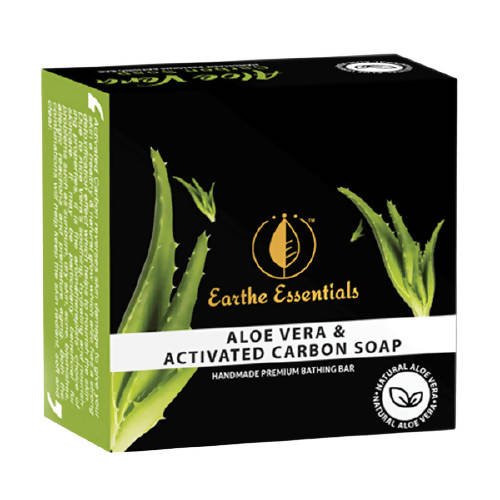 Earthe Essentials Premium Aloe Vera & Activated Carbon Soap - Vamzn#