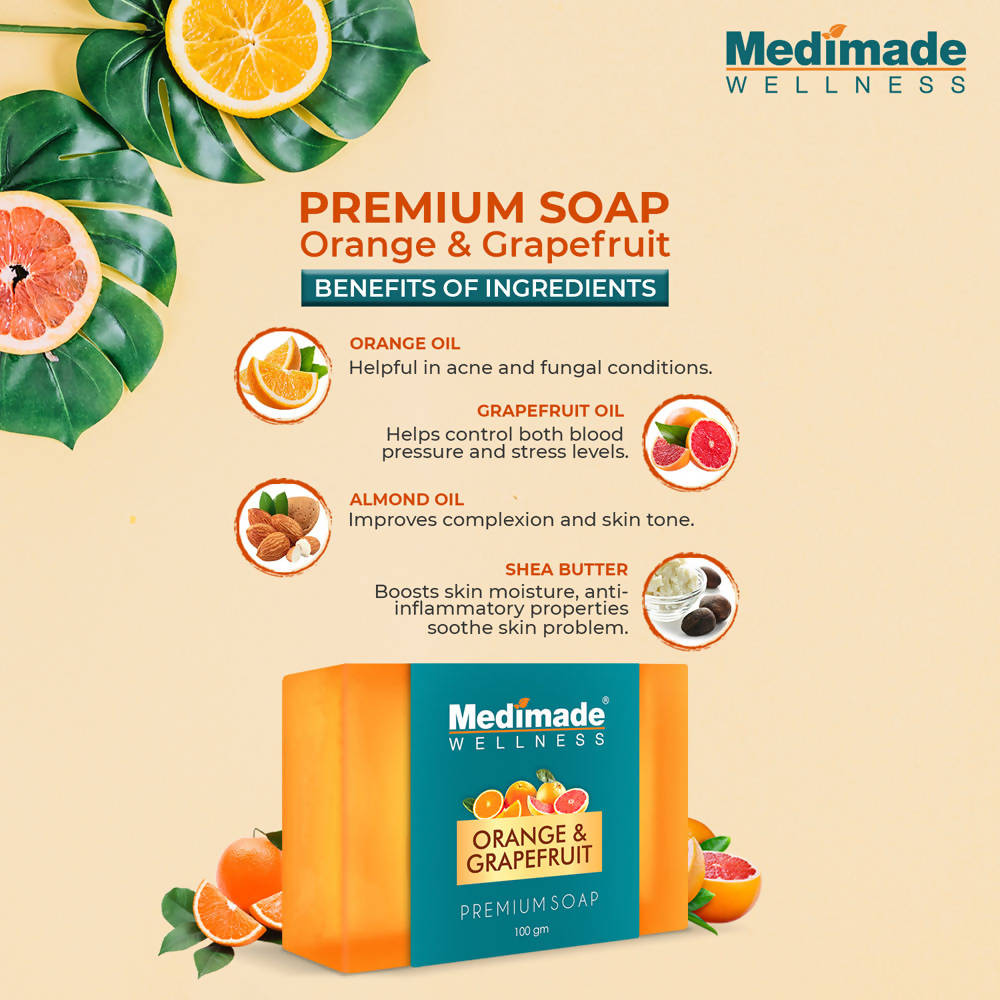 Medimade Wellness Orange & Grapefruit Premium Soap