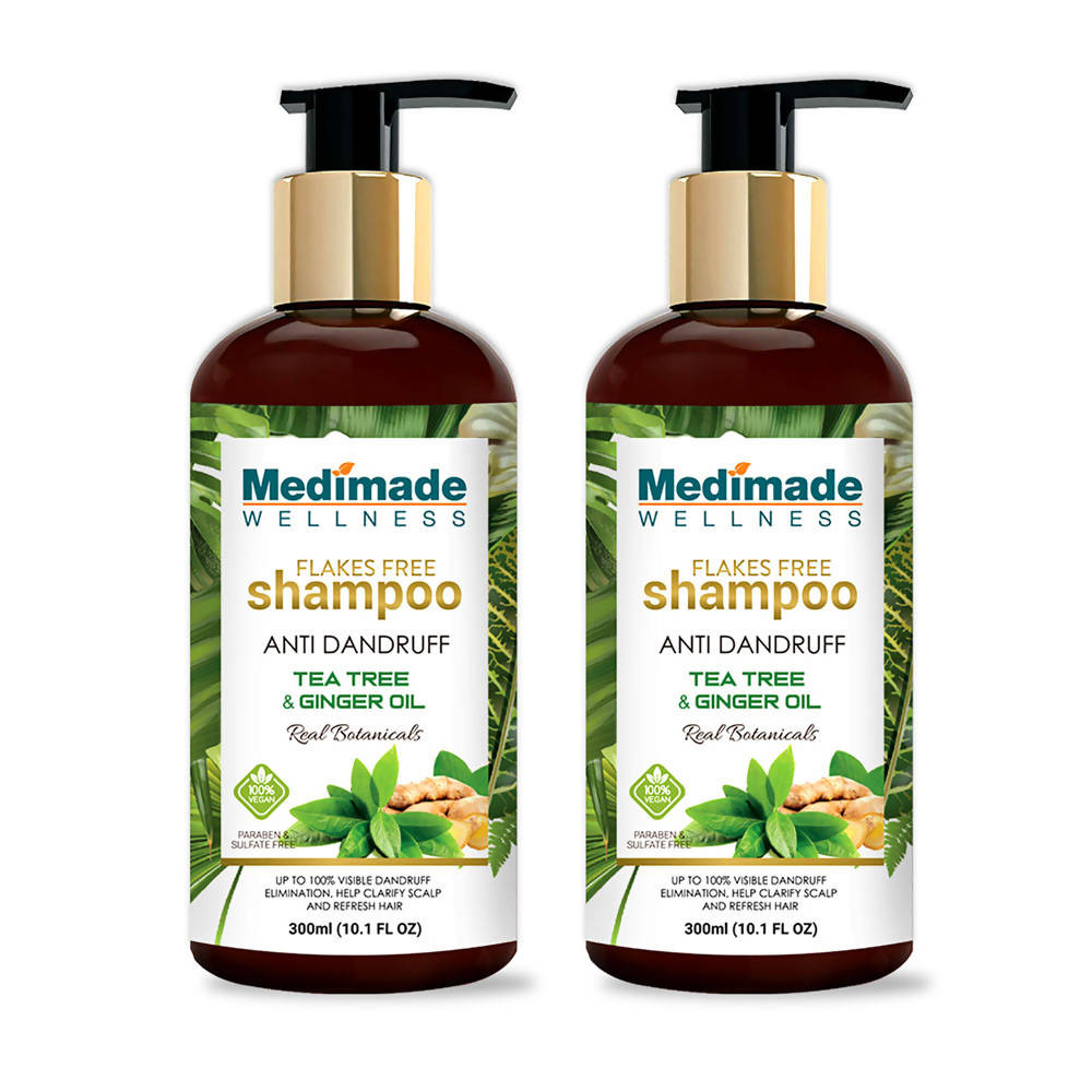 Medimade Wellness Flakes Free Anti Dandruff Shampoo with Tea Tree and Ginger Oil