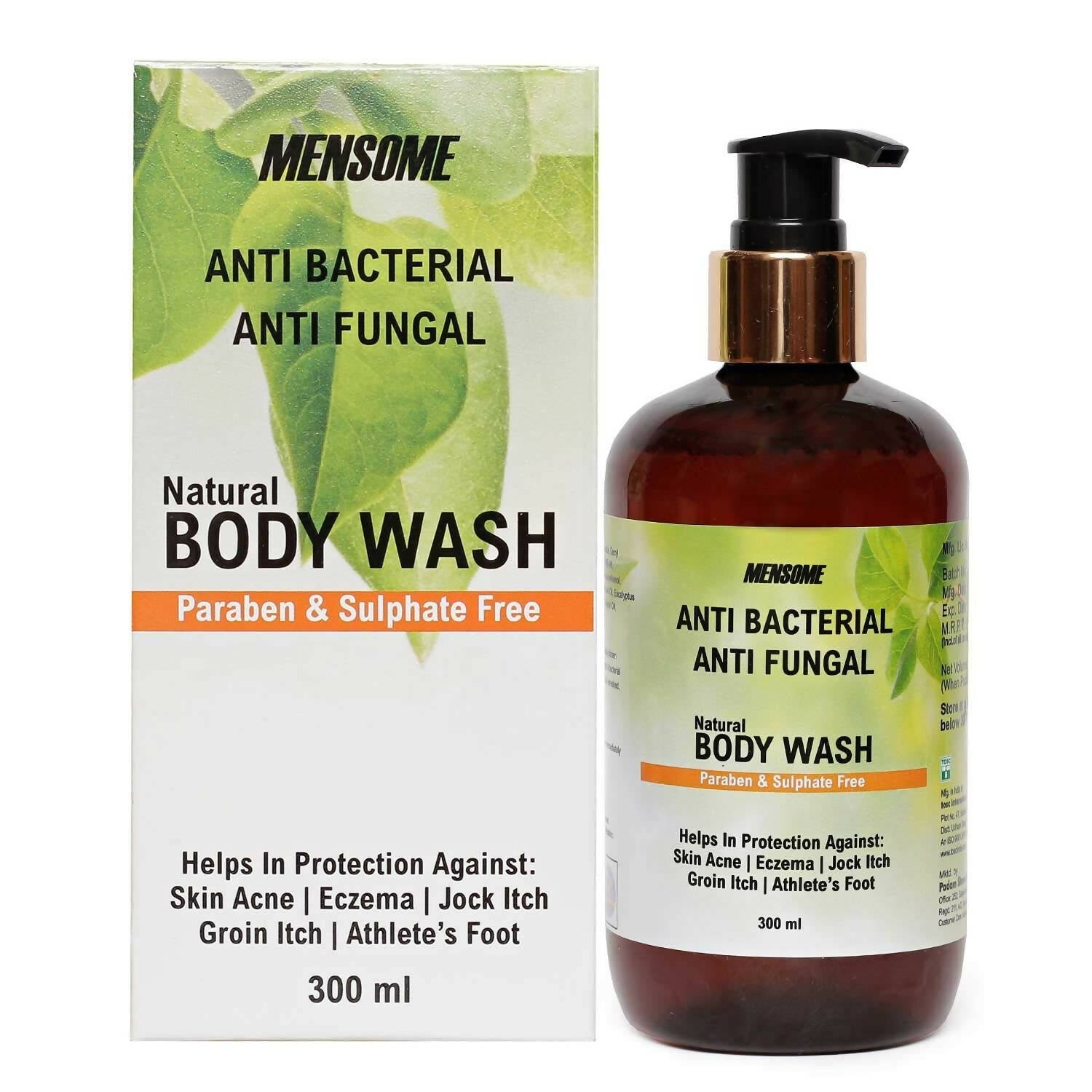 MENSOME Natural Anti Bacterial & Anti Fungal Body Wash Gel