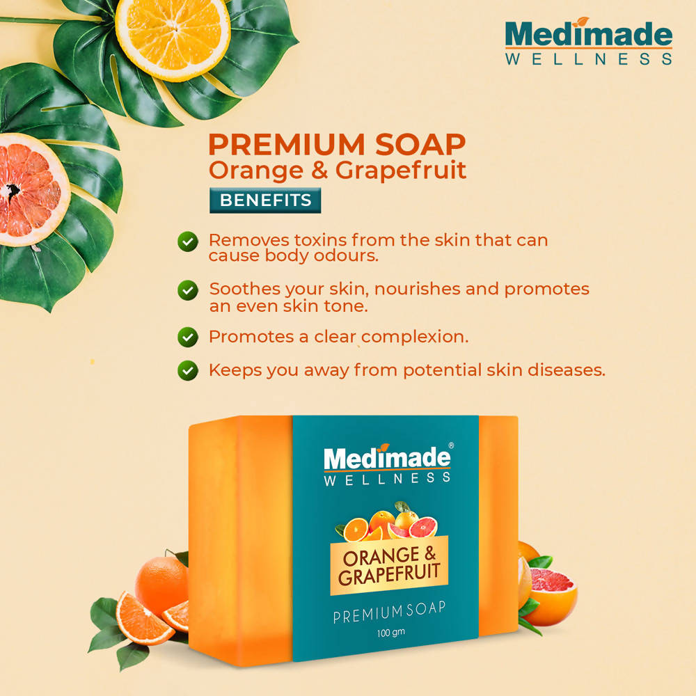 Medimade Wellness Orange & Grapefruit Premium Soap