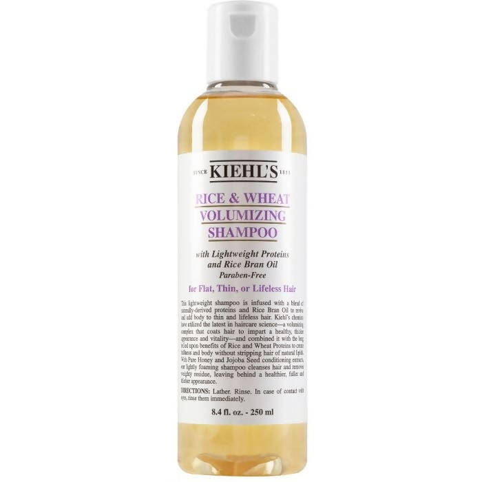 Kiehl's Rice And Wheat Volumizing Shampoo With Lightweight Proteins And Rice Bran Oil
