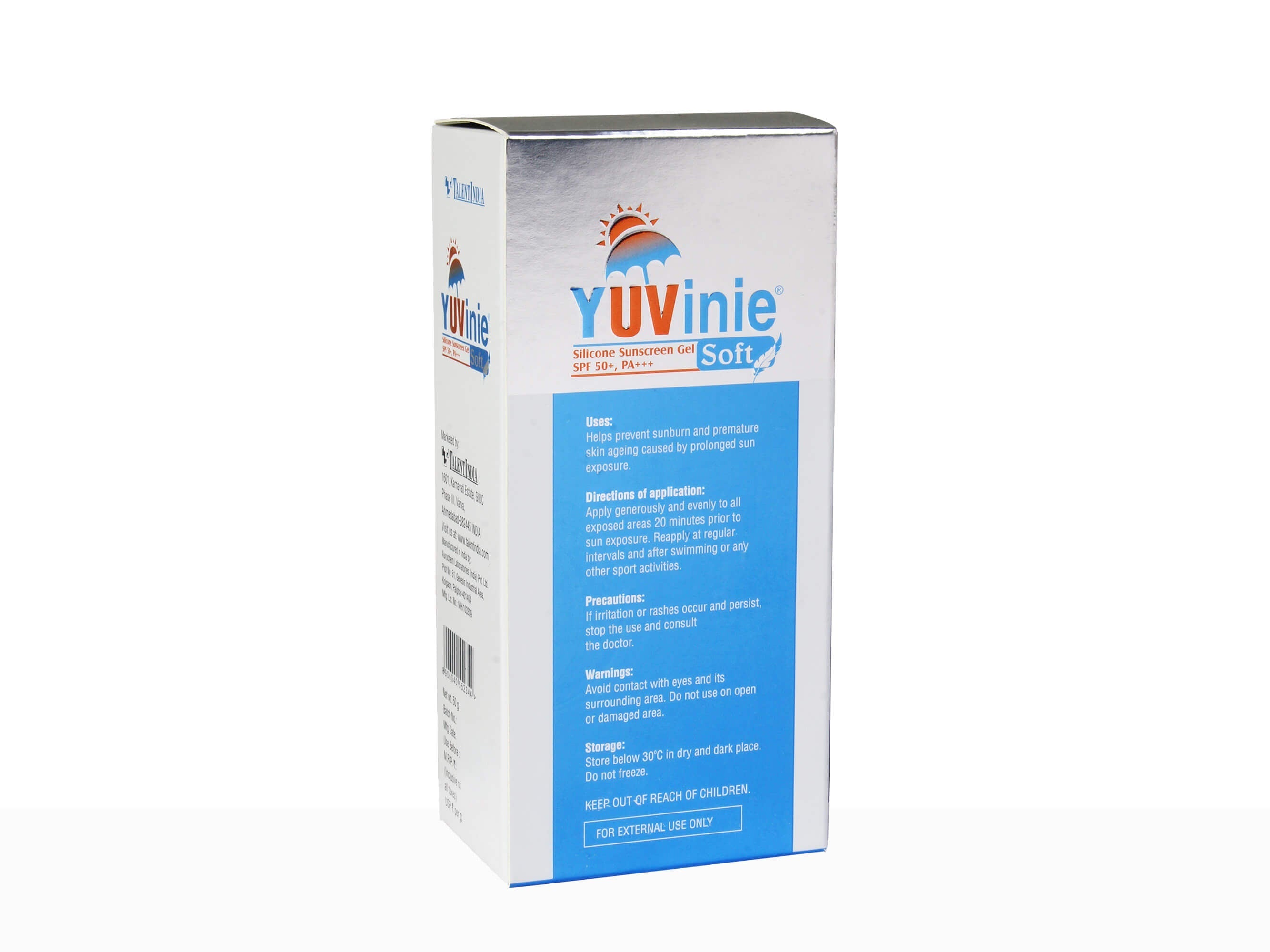 Yuvinie Soft Silicone Sunscreen Gel SPF 50+