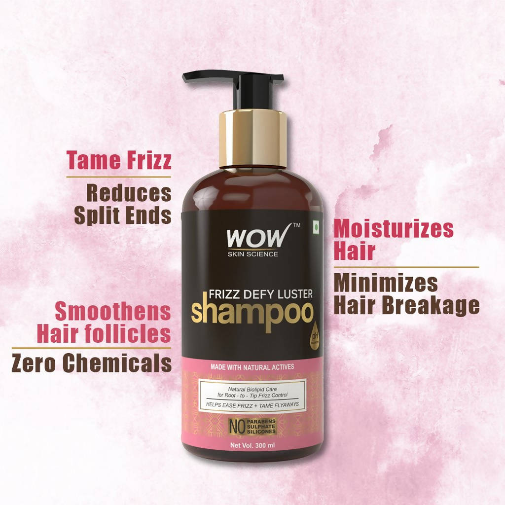 Wow Skin Science Frizz Defy Luster Shampoo and Coconut Milk Hair Conditioner