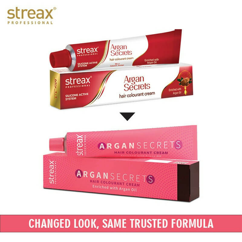 Streax Professional Argan Secrets Hair Colourant Cream - Copper Brown 4.4