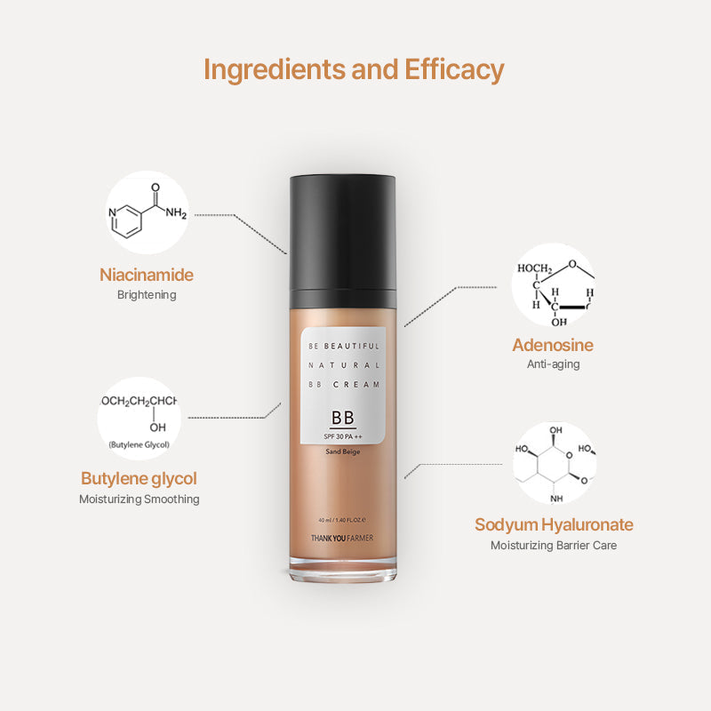 Thank You Farmer Be Beautiful Natural BB Cream Sand Beige SPF 30 PA ++