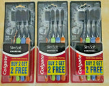 12 Pcs Colgate Slim Soft Charcoal Toothbrush 17x Slimmer Soft Tip Bristles - Vamzn#