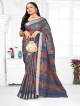 Light Purple Chanderi Silk Saree