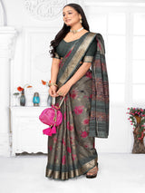 Light Purple Chanderi Silk Saree