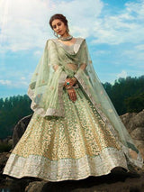 Pastel Green Art Silk Lehenga