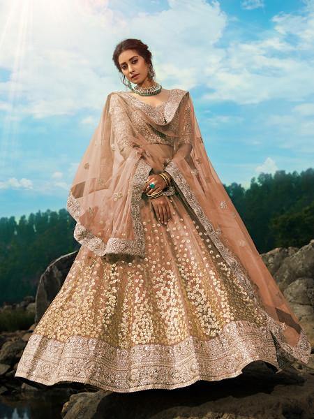 Light Brown Art Silk Lehenga