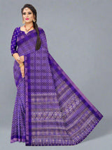 Navy  Chanderi Silk  saree  | BUY 1 GET 1 FREE