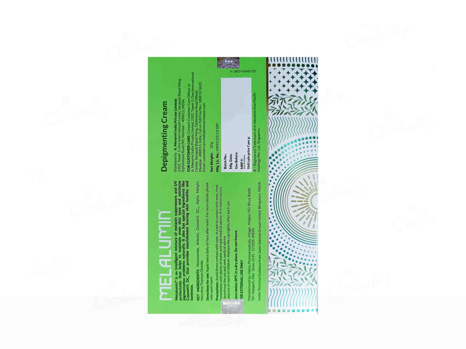 Melalumin Depigmenting Cream