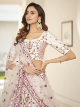 White Heavy Embroidered Designer Lehenga