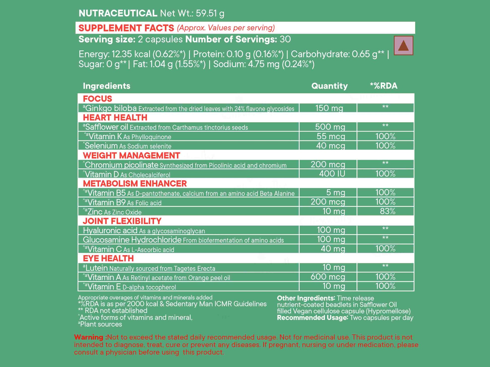Wellbeing Nutrition Slow Multi for Him 50+ Capsule