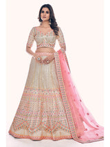 White Soft Net Embroidered Designer Lehenga Choli