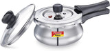 Prestige Svachh Deluxe Alpha 1.5 Litre Stainless Steel Pressure Cooker Handi with Glass Lid