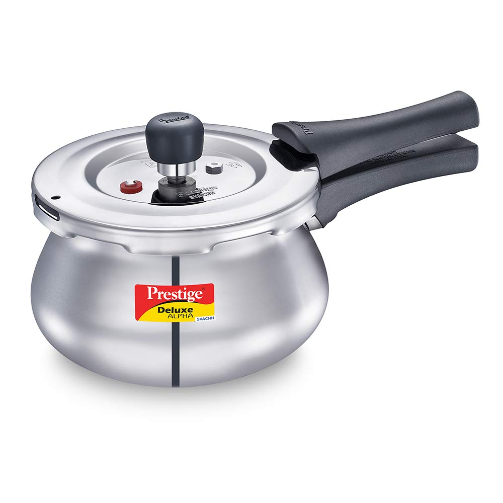 Prestige Svachh Deluxe Alpha Stainless Steel Pressure Cooker Baby Handi 2 Liter