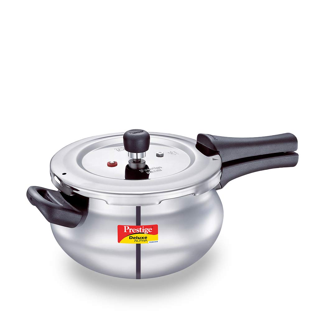 Prestige Svachh Deluxe Alpha 4 Liter Stainless Steel Pressure Cooker Junior Handi