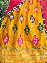 Yellow Silk Embroidered Designer Lehenga Choli