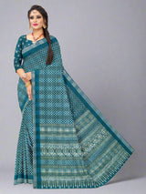 Navy  Chanderi Silk  saree  | BUY 1 GET 1 FREE